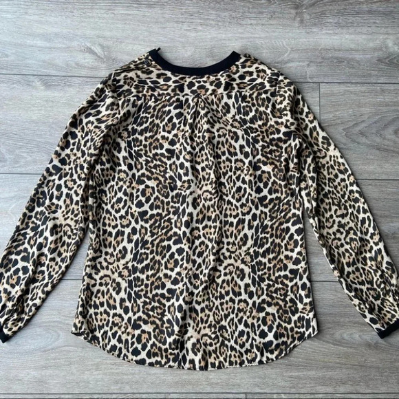 Zara  Leopard Print Button Down Blouse - Picture 14 of 16